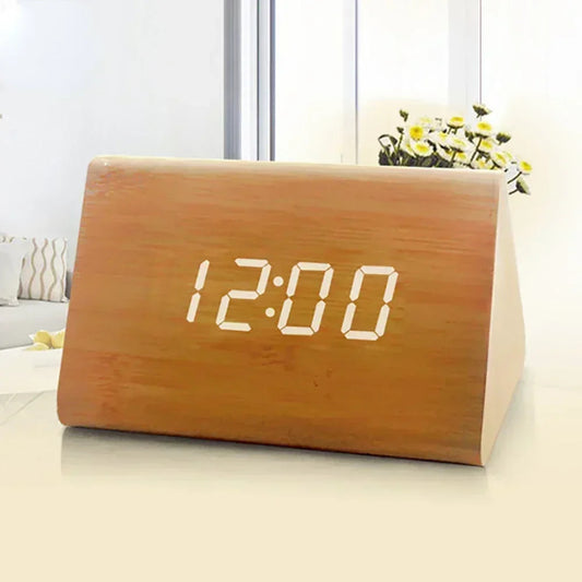 HarmonicWood Digital Sound-Controlled Alarm Clock