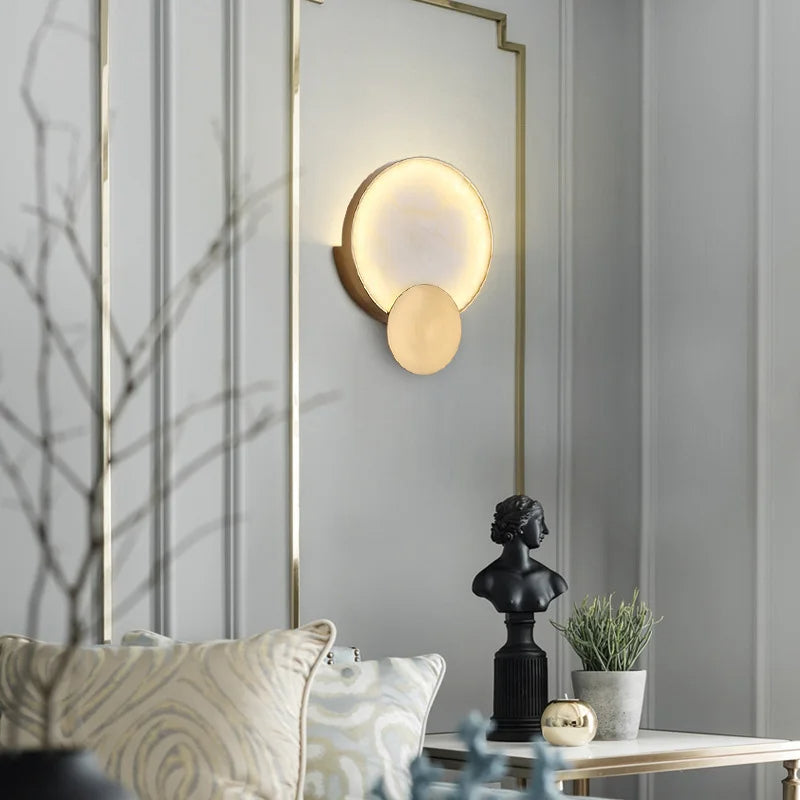 LuminaSphere™ Marble Elegance Wall Lamp